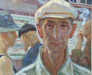 Портрет отца. 40х40, холст, картон, масло